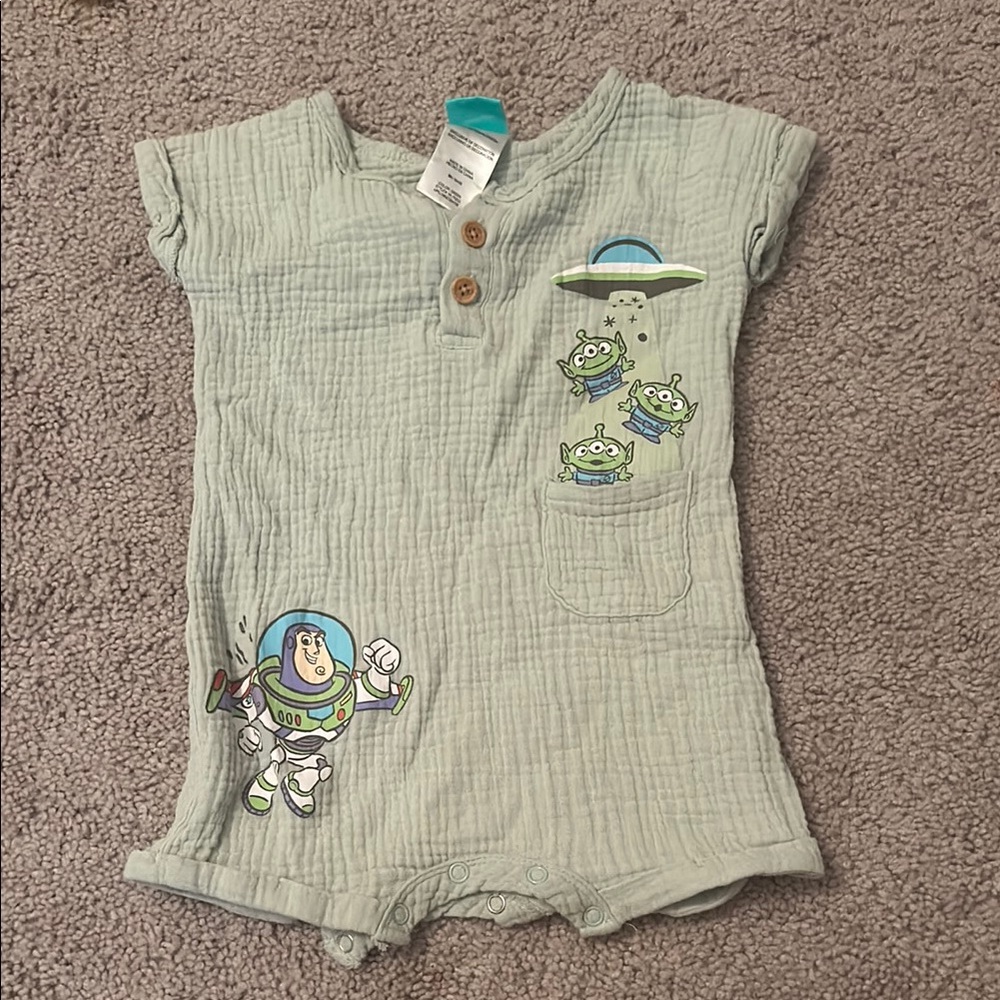 Disney Baby Green Buzz Lightyear Romper